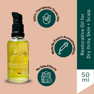 Restorative Oil for Skin + Scalp Psoriasis and Eczema (50ml) (Contact Dermatitis, Psoriasis Treatment Oil)