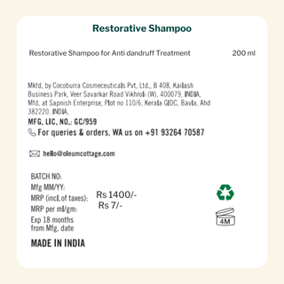 Restorative Shampoo for Scalp Psoriasis