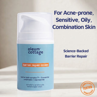 Barrier Repair Cream for Acne-prone, Sensitive, Oily, Combination Skin with a dermatologist-tested formula that repairs the skin barrier for healthy, hydrated and radiant skin.