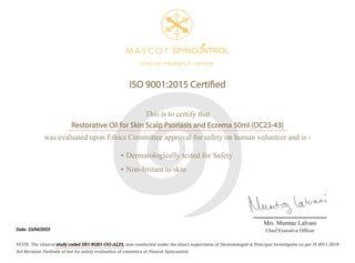 Restorative Oil for Skin + Scalp (50ml) - Psoriasis and Eczema Treatment Oil