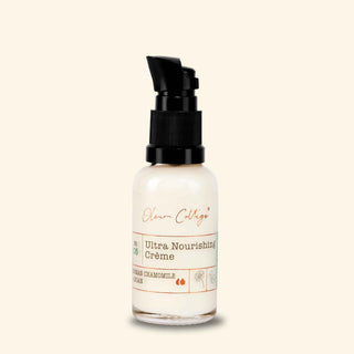 Oleum Cottage Ultra Nourishing Cream for rosacea, redness, dry sensitive skin, and barrier repair in 30ml pump bottle.